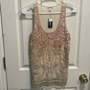 Express rose gold tank top